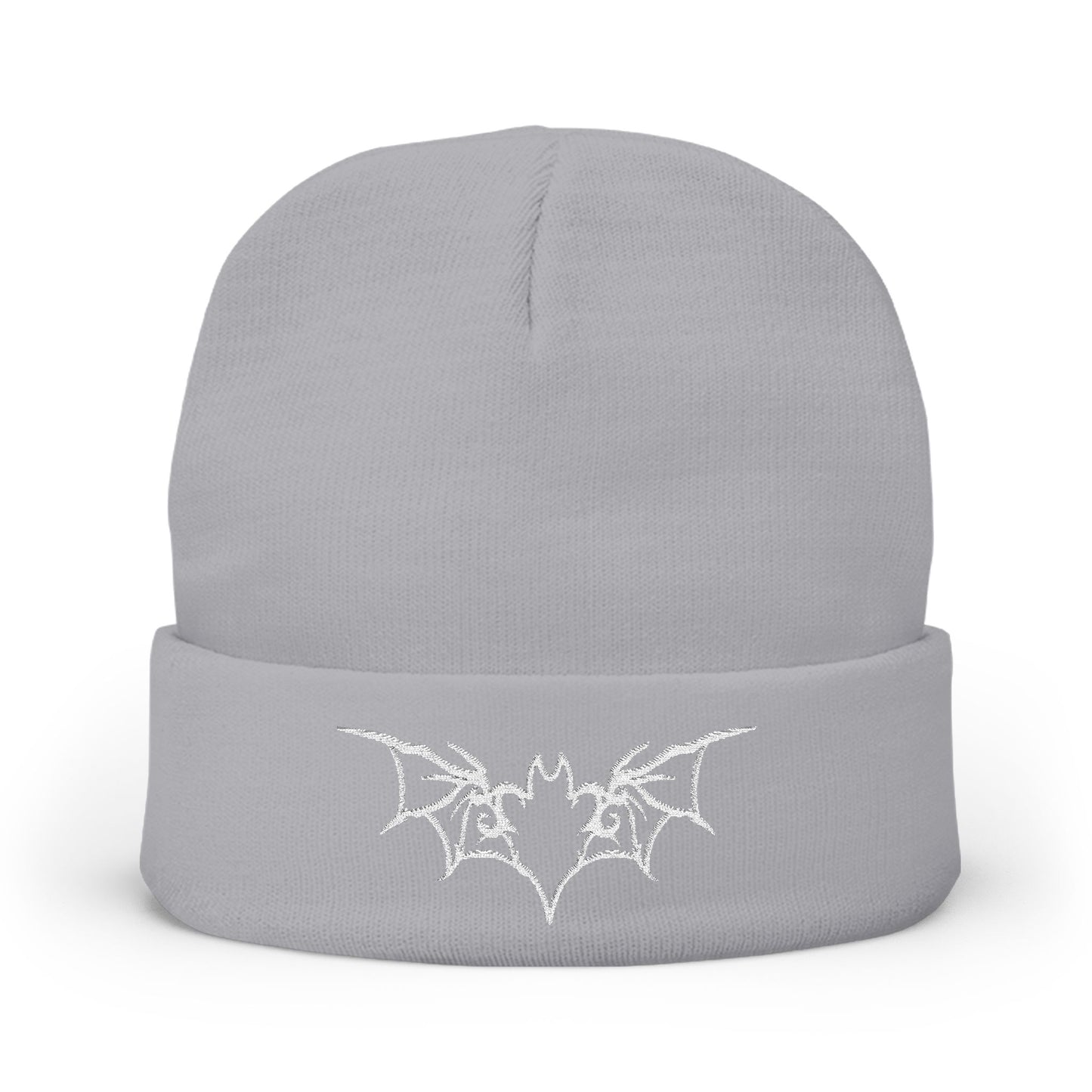 Silhouette of the Bat | Embroidered Knit Beanie