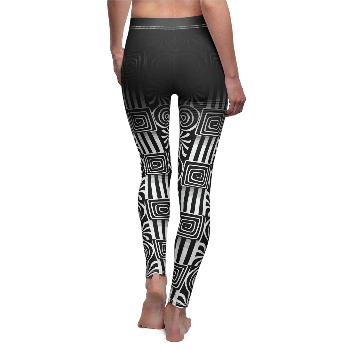 Gothic Swirls All-Over Print Leggings — Women's Casual Activewear
