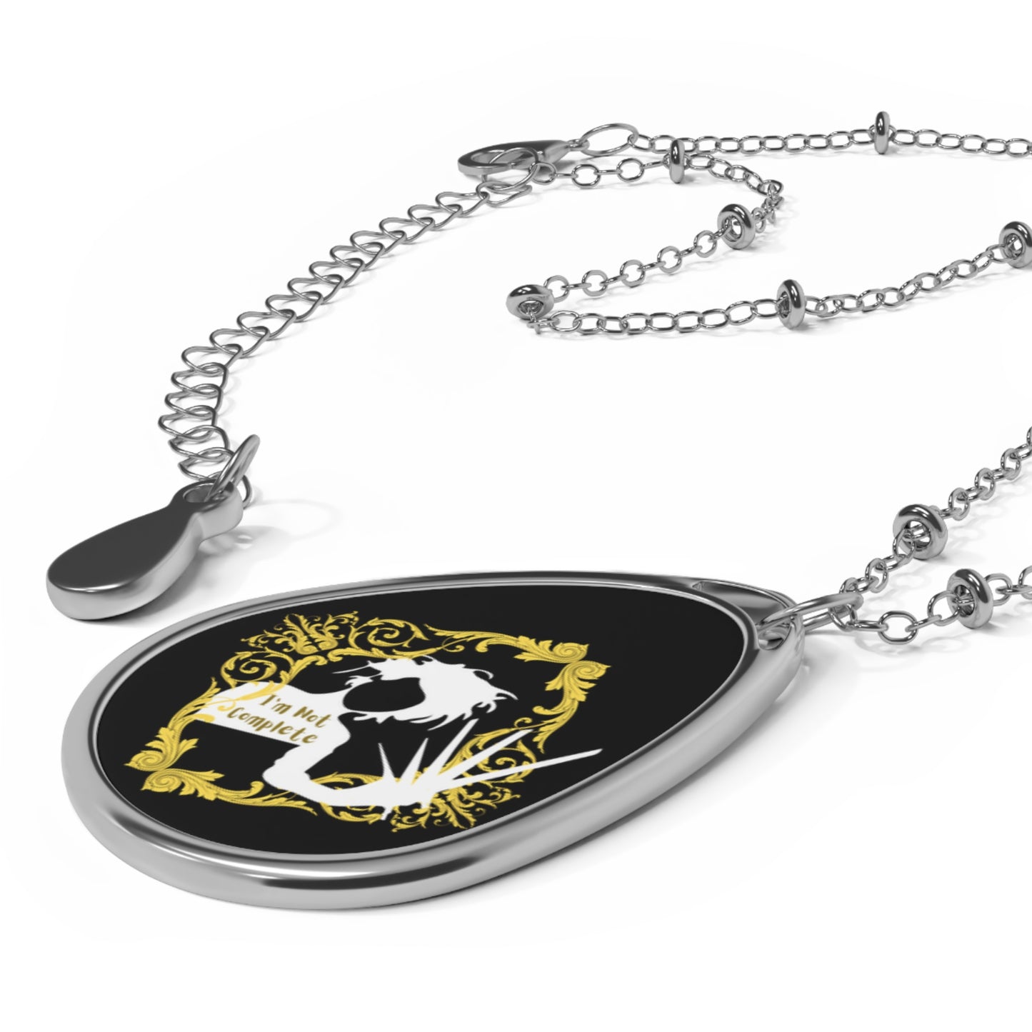 E. Scissorhands | Not Complete | Oval Necklace