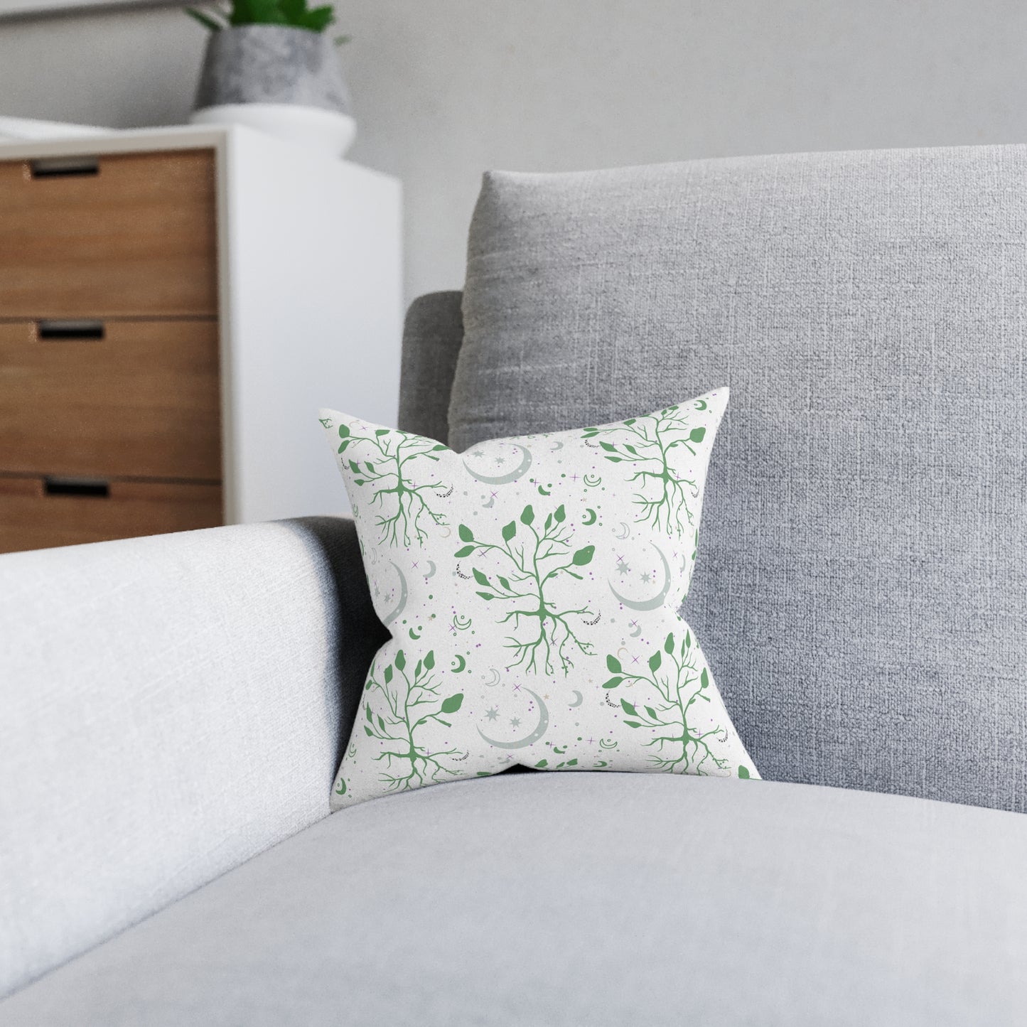 Moon Roots (Celtic Green) | Decorative Pillow | 3 sizes