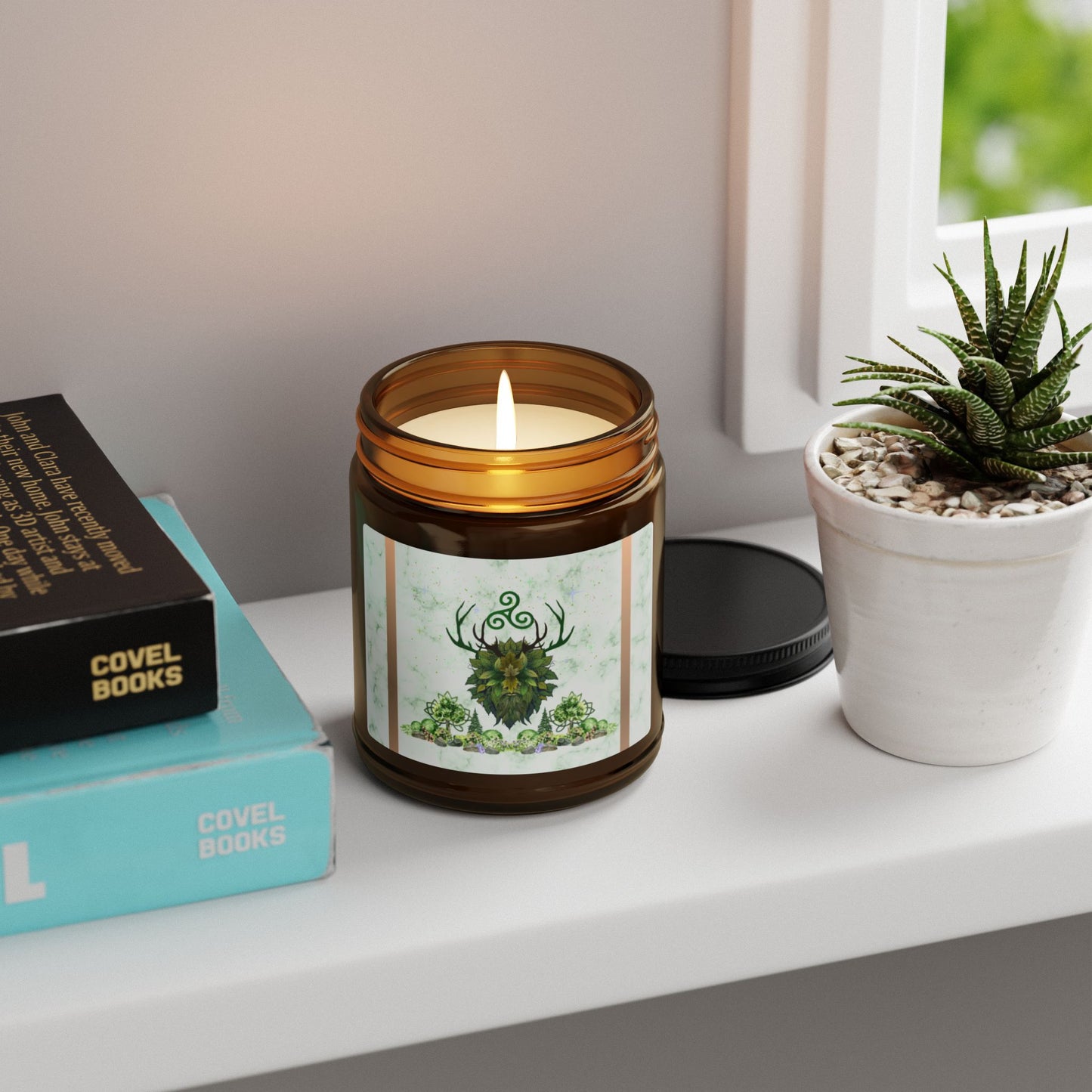 Green Man | Summer Solstice | Scented Soy Candle (Amber Jar)