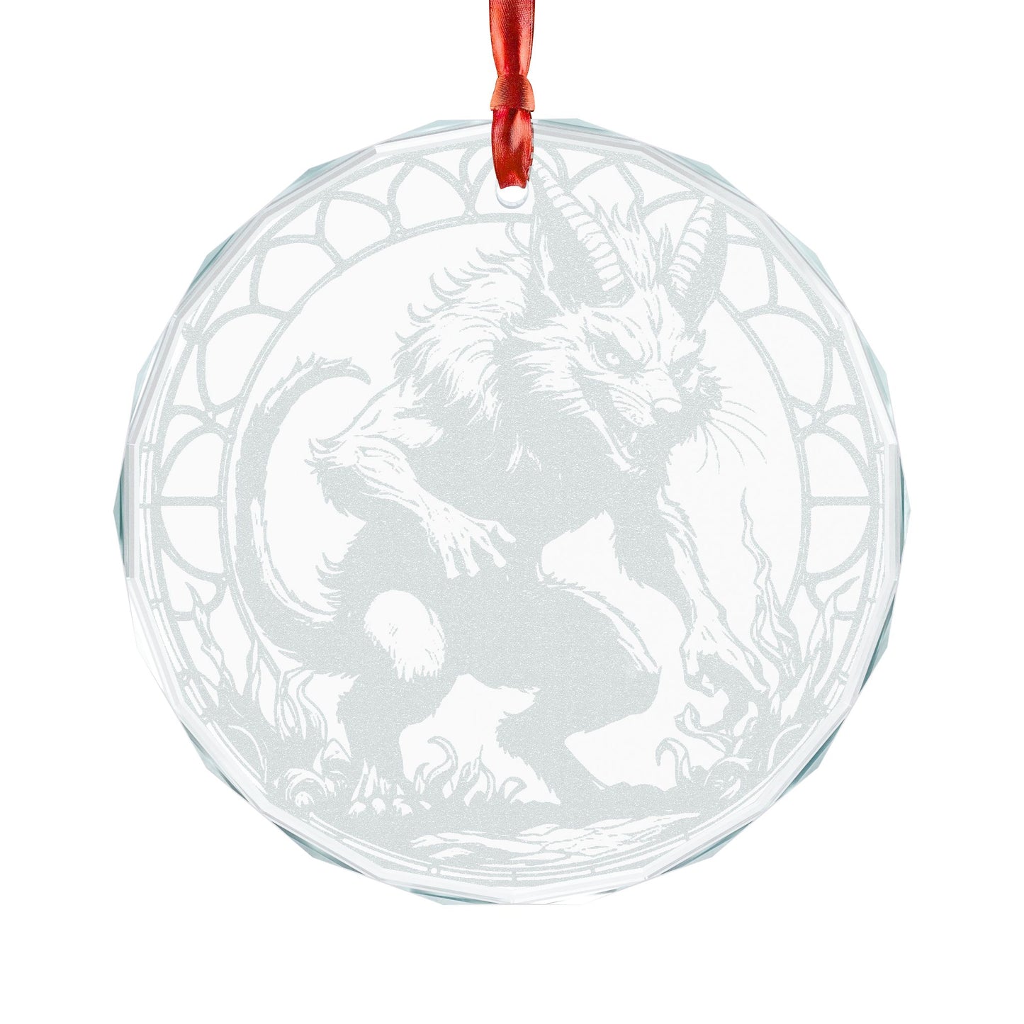 Engraved Glass Ornament | Wolfs Night Holiday Decoration
