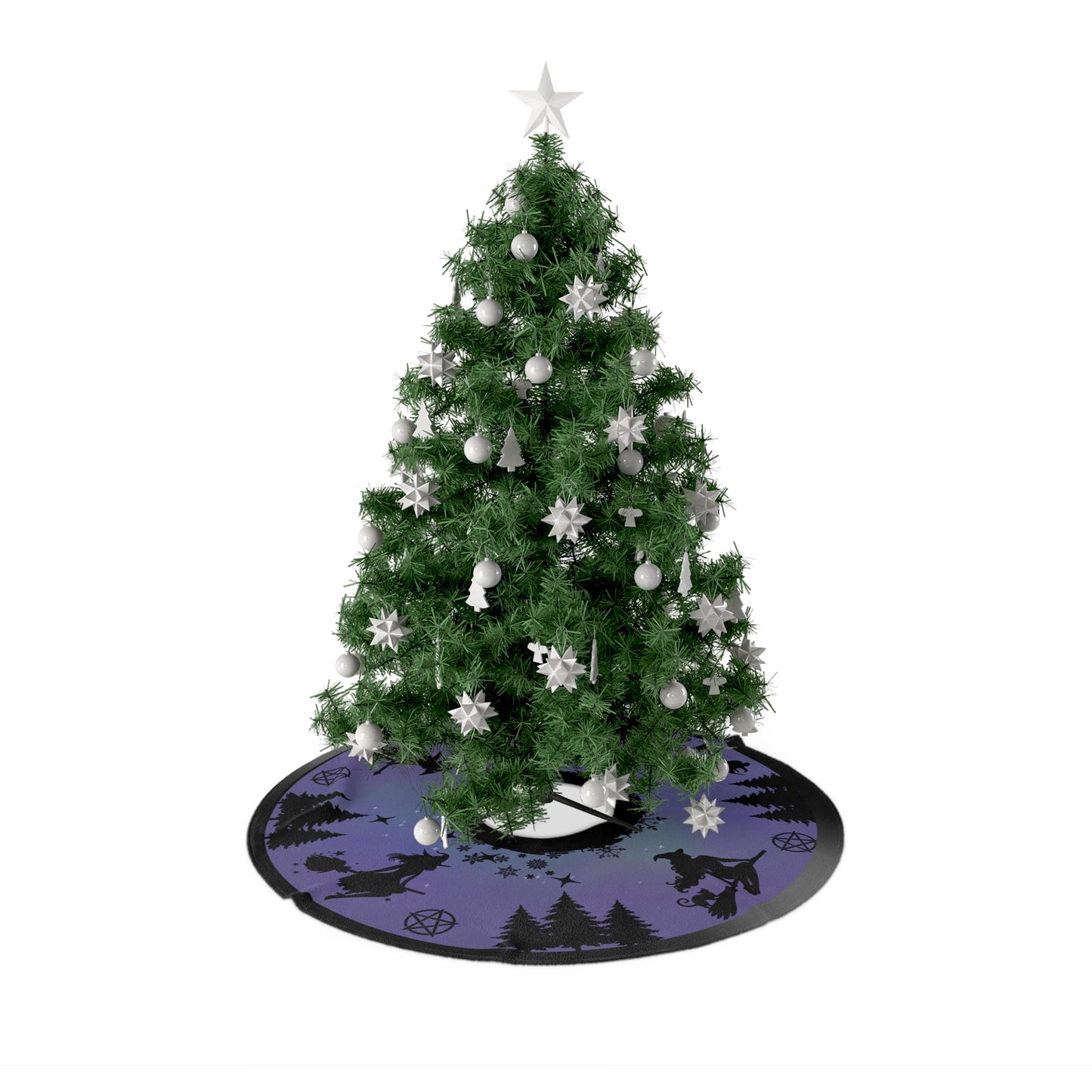 Witches in Flight | Witches Holiday Round Tree Skirt