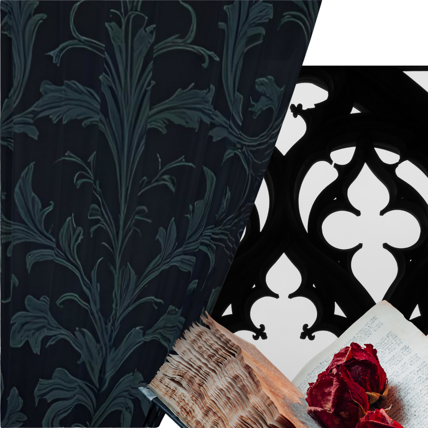 Dark Damask | Blackout Curtains | Night’s Dream Home Decor