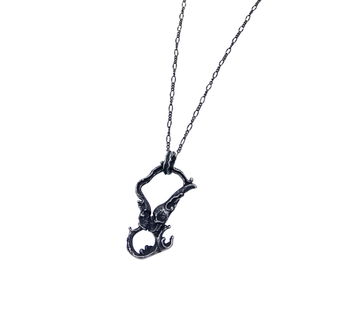 Eternal Love | Gothic Skull Pendant | Retro Double Skull Necklace