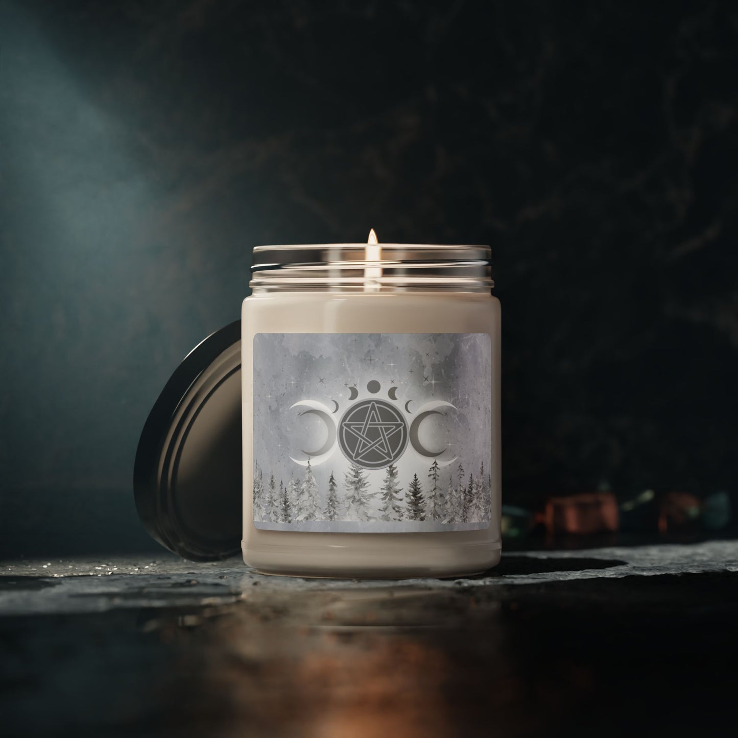 Triple Moon Soy Candle | Solstice Yule Scented Candle
