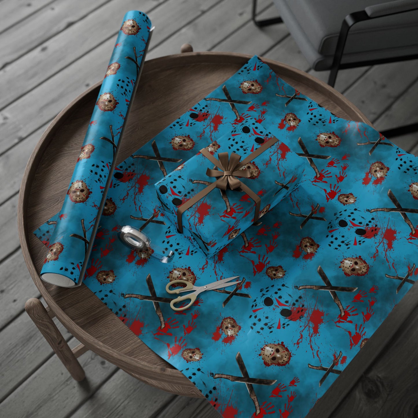 Wrapped in Horror | Crystal Lake | Nightmare Wrapping Paper