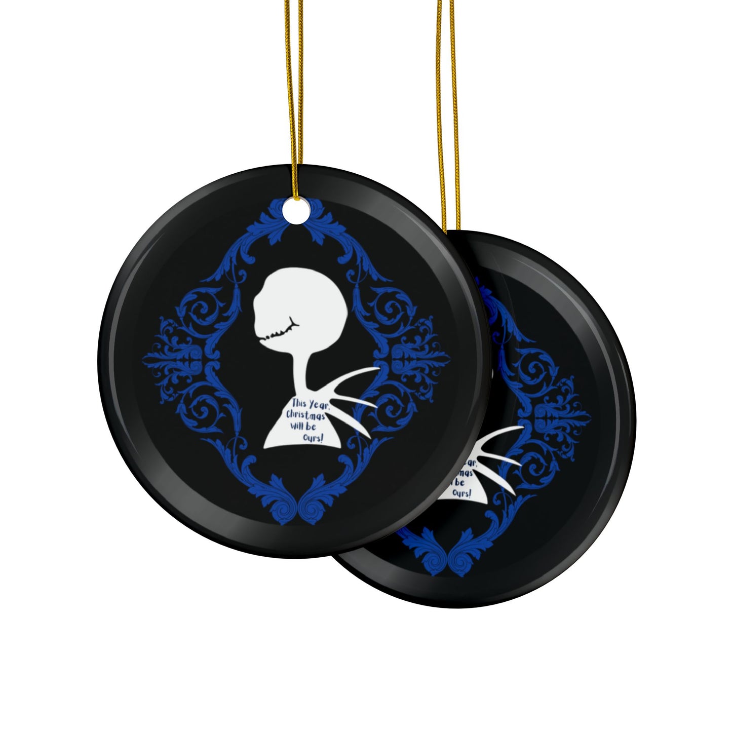 Mr. J. Skellington | Christmas is Ours | Heirloom Ceramic Ornaments (1pc, 3pcs, 5pcs, 10pcs)