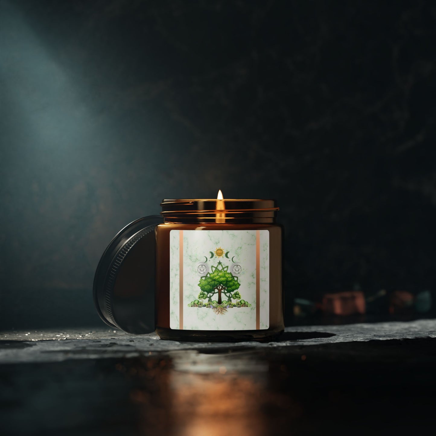Rebirth Tree | Summer Solstice | Scented Soy Candle (Amber Jar)