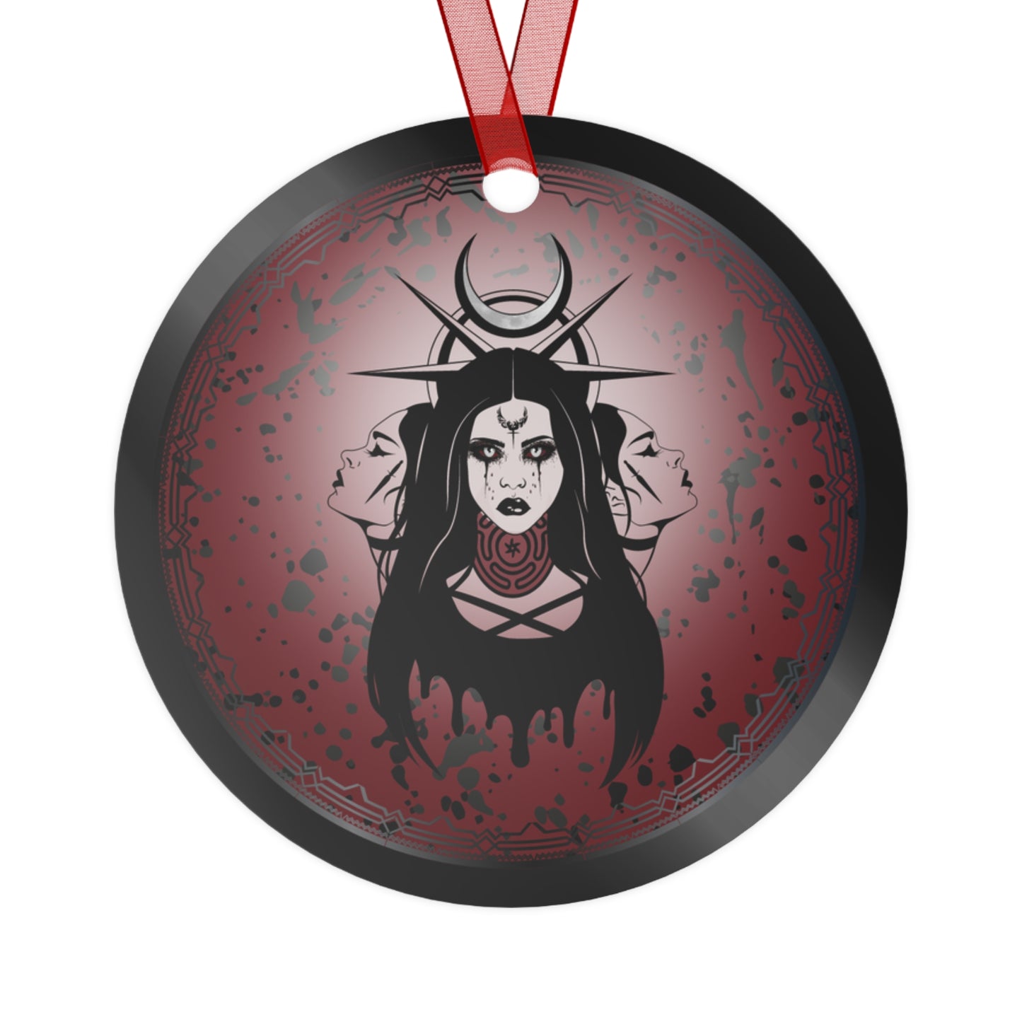 Dark Red Lady | Metal Ornaments (1pc)