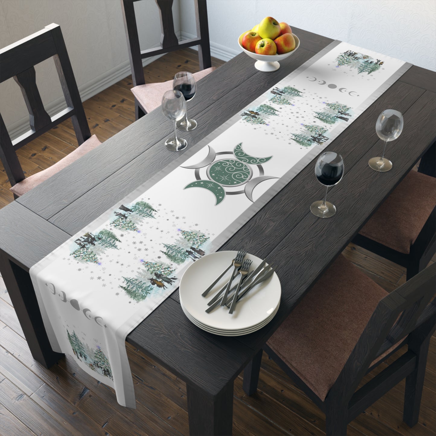 Solstice Night | Winter | Table Runner | (Poly)