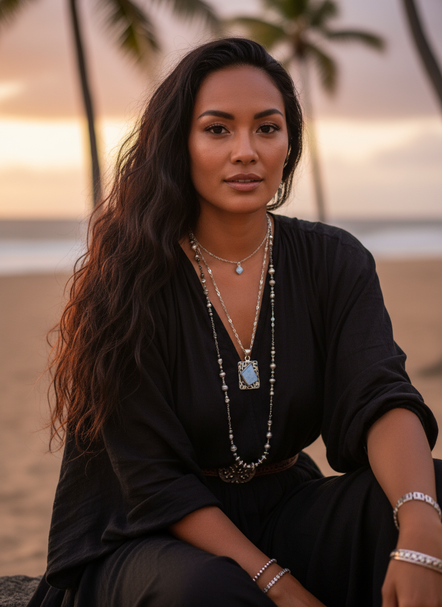 Moon Stone Necklace | BoHo Style Necklace | Mystic Jewel