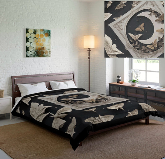 Moon Moths Set | Comforter Pillow Sham Set