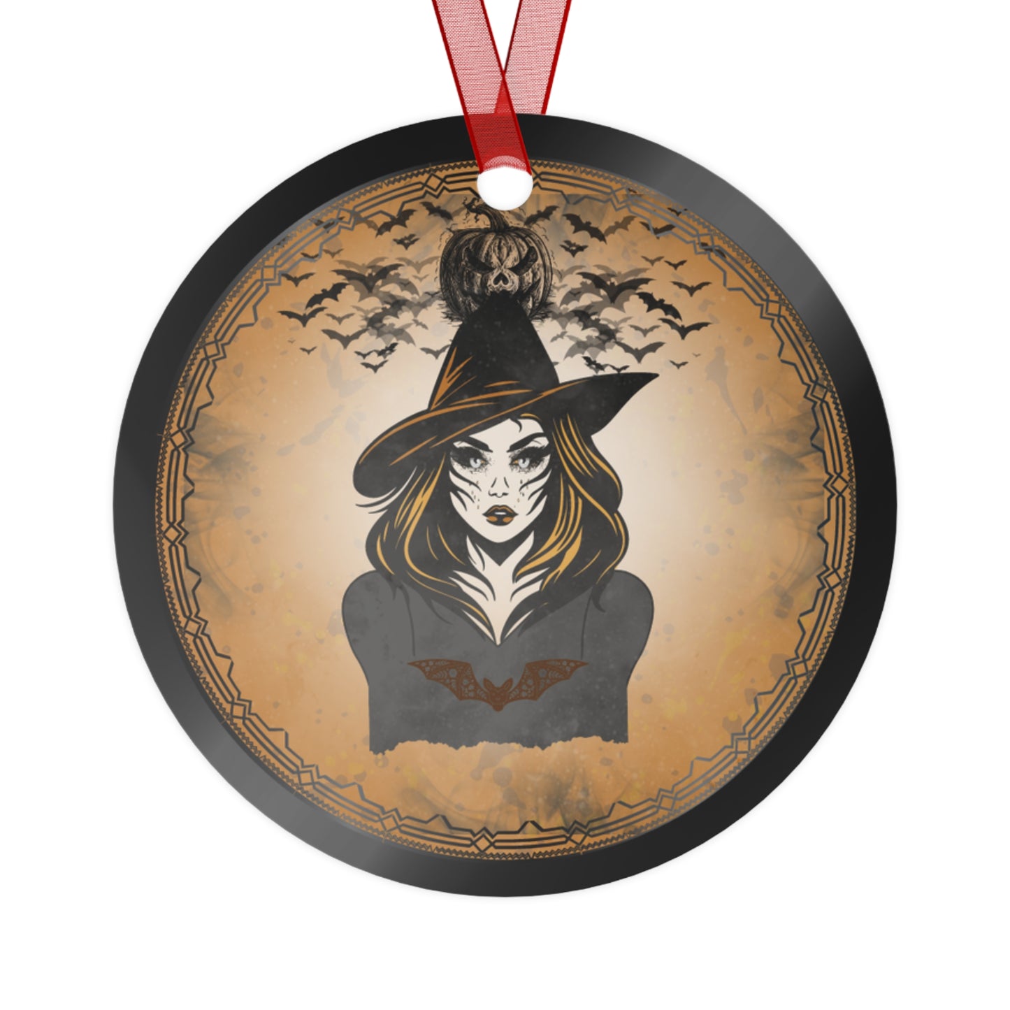 Burnt Orange Lady | Metal Ornaments (1pc)