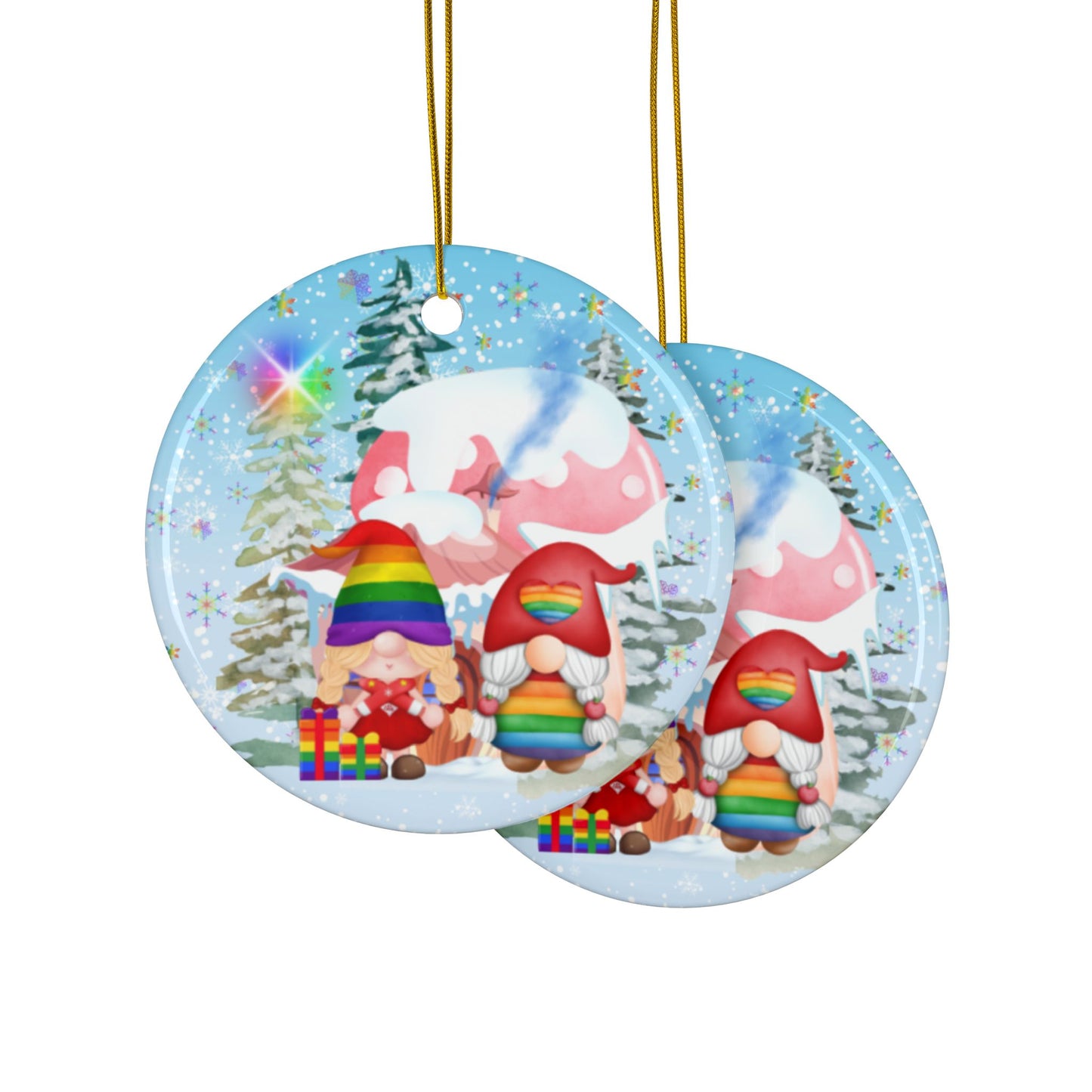 Joyful World | Pridemas Holiday | Heirloom Ceramic Ornaments (1pc, 3pcs, 5pcs, 10pcs)