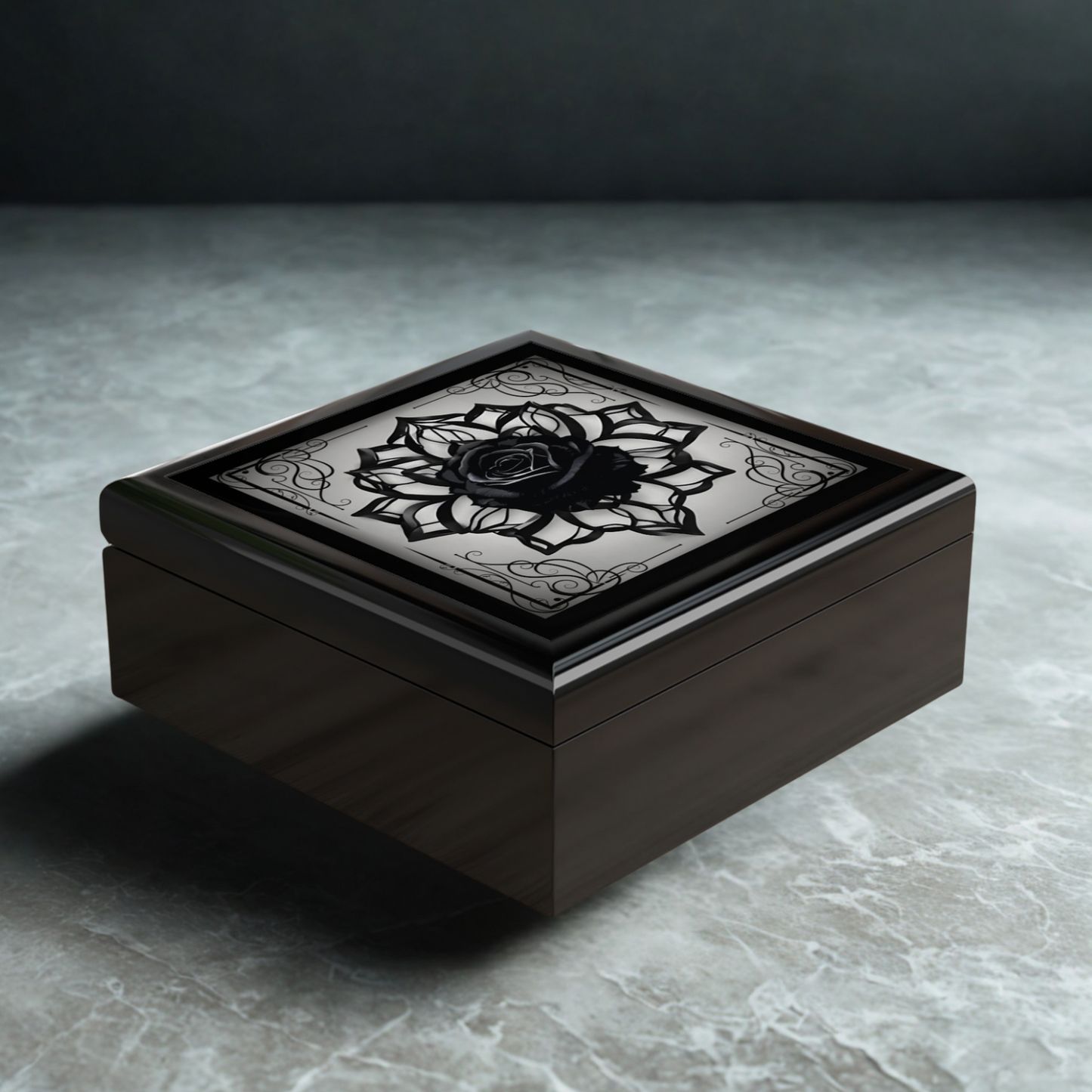 Sinister Rose Jewelry Box | Gothic Decor and Gift