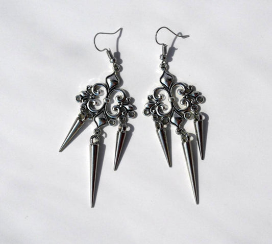 Zenithia Earrings | Dangling Sliver Spikes