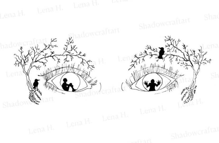 Caught in Your Eyes Beanie Hat | Embroidered Art