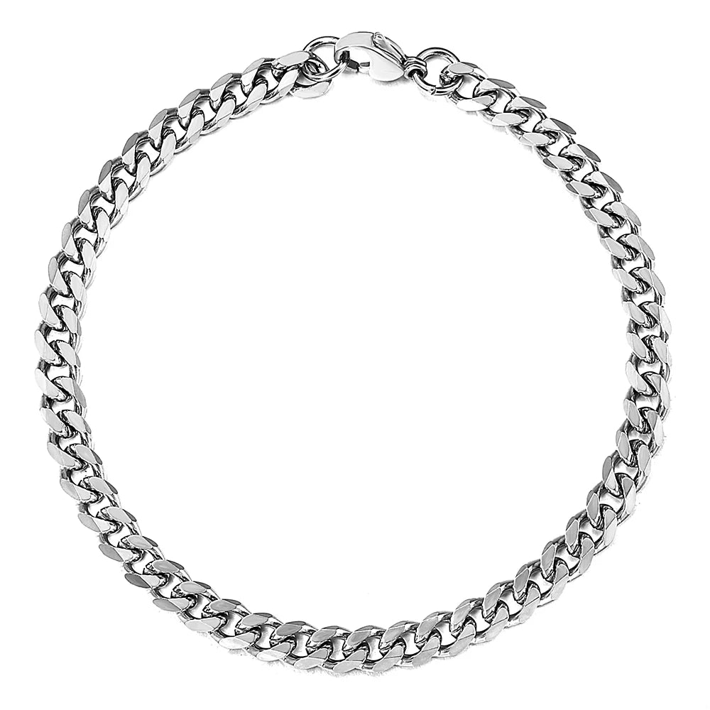 Stainless Steel Cuban Link Chain | 3-11mm Simple Classic Jewelry