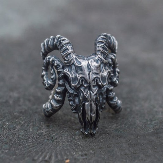 Gothic Punk Skull Ring | Vintage Stainless Steel Ring
