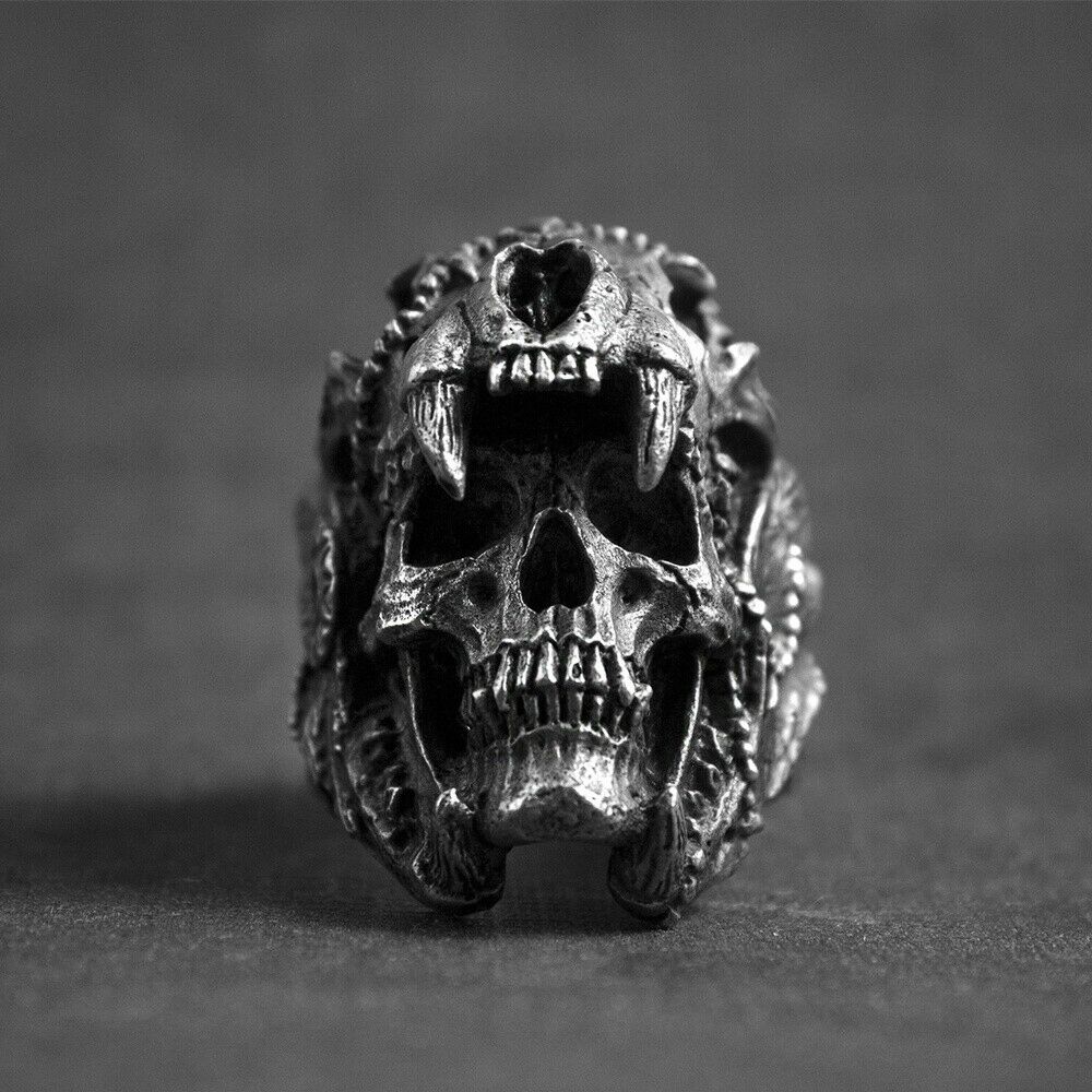 Gothic Punk Skull Ring | Vintage Stainless Steel Ring