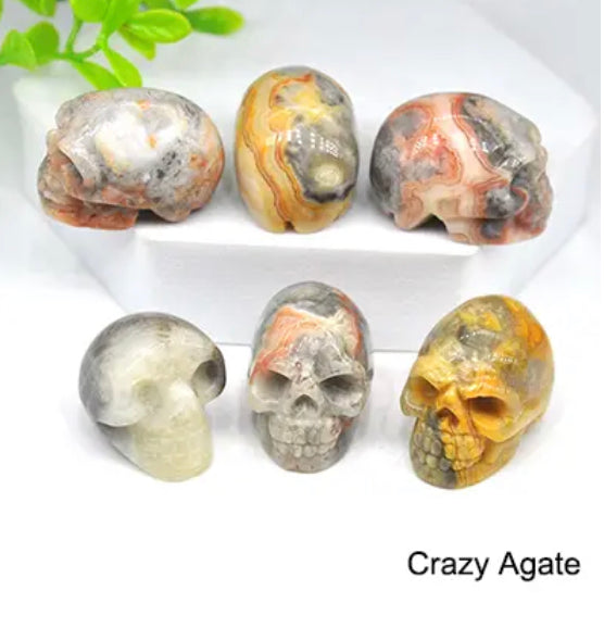 Crystal Skull Statues Pt. 2 | 1.2 Inch Head Decoration