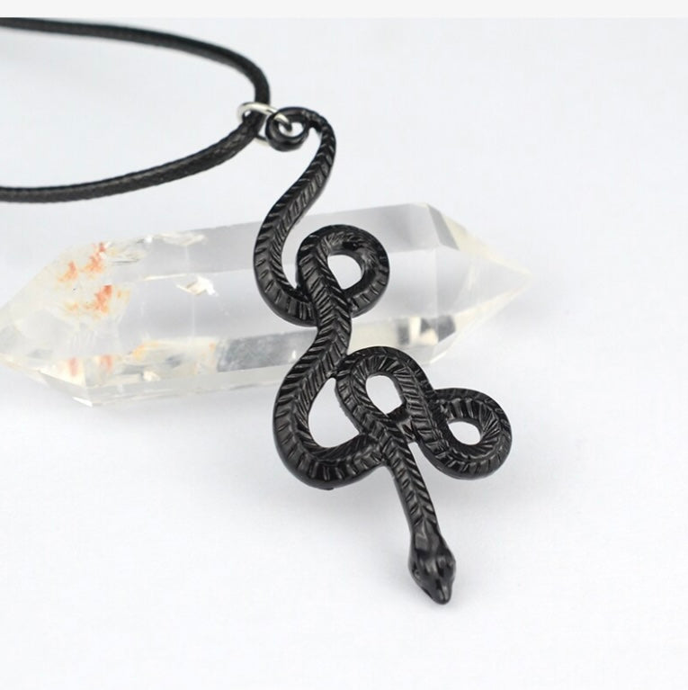 Serpent Pendants | Witch Snake Necklace | Vegan Leather Cord