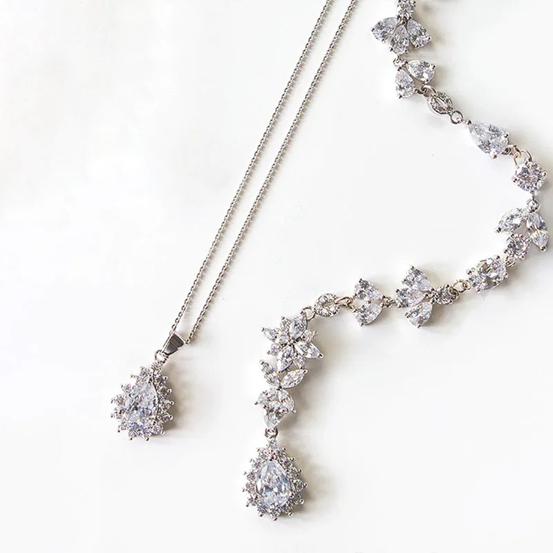 Spinal Jeweled Necklace | Sexy Rhinestone | Long Water Drop Body Chain