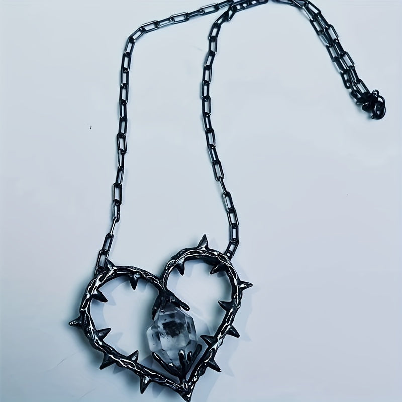 Black Irregular Heart Necklace | 1pc
