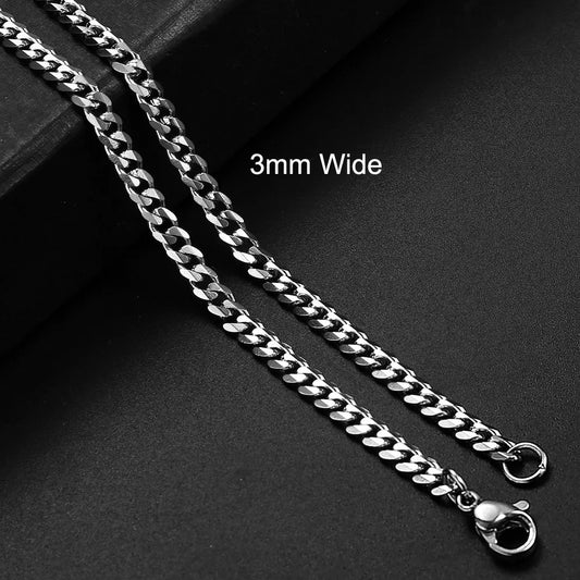 Stainless Steel Cuban Chain | 3/ 5/ 7mm