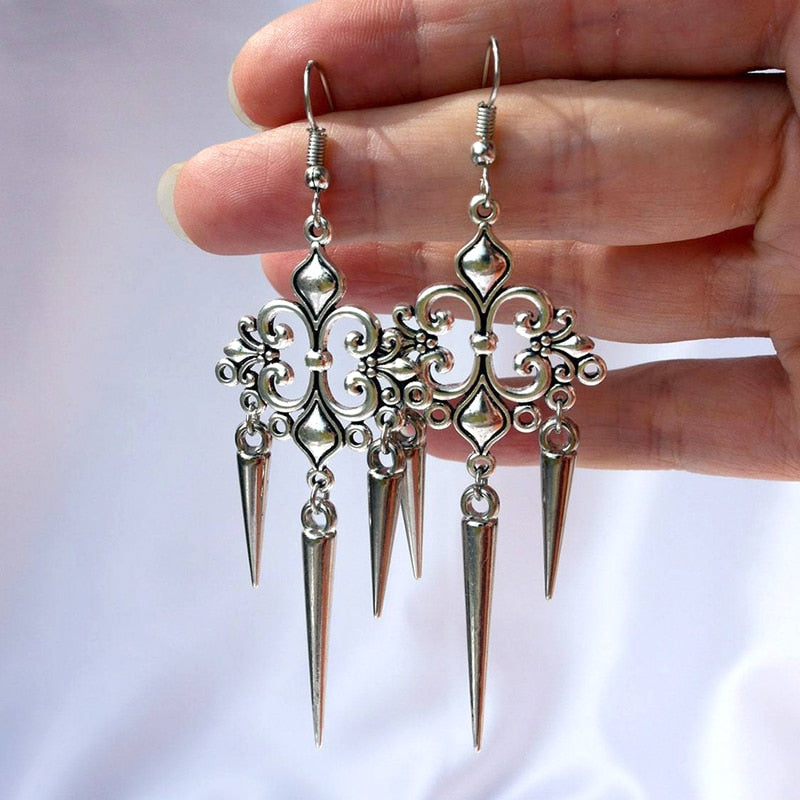 Zenithia Earrings | Dangling Sliver Spikes