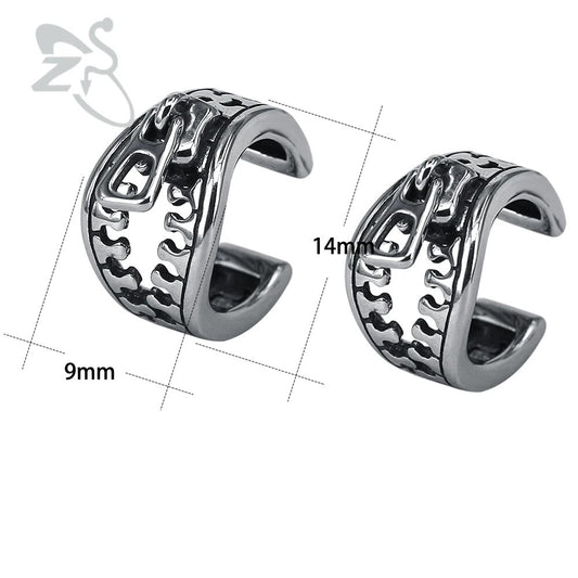 Ear Cuff Stainless Steel Clip | No Piercing Fake Cartilage Earrings Jewelry | 2pc