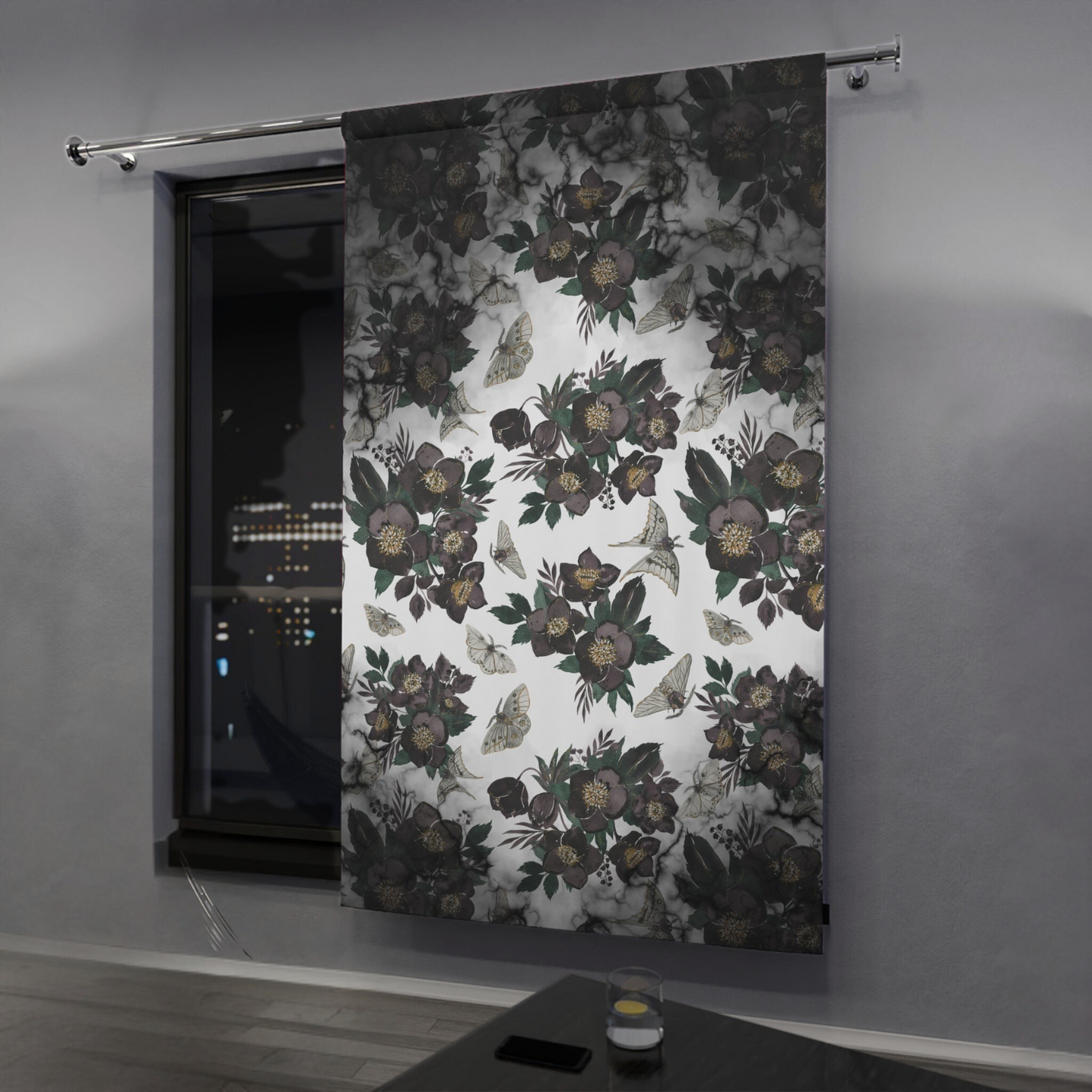 Moths & Night Blooms | Blackout Curtains | Night’s Dream Home Decor