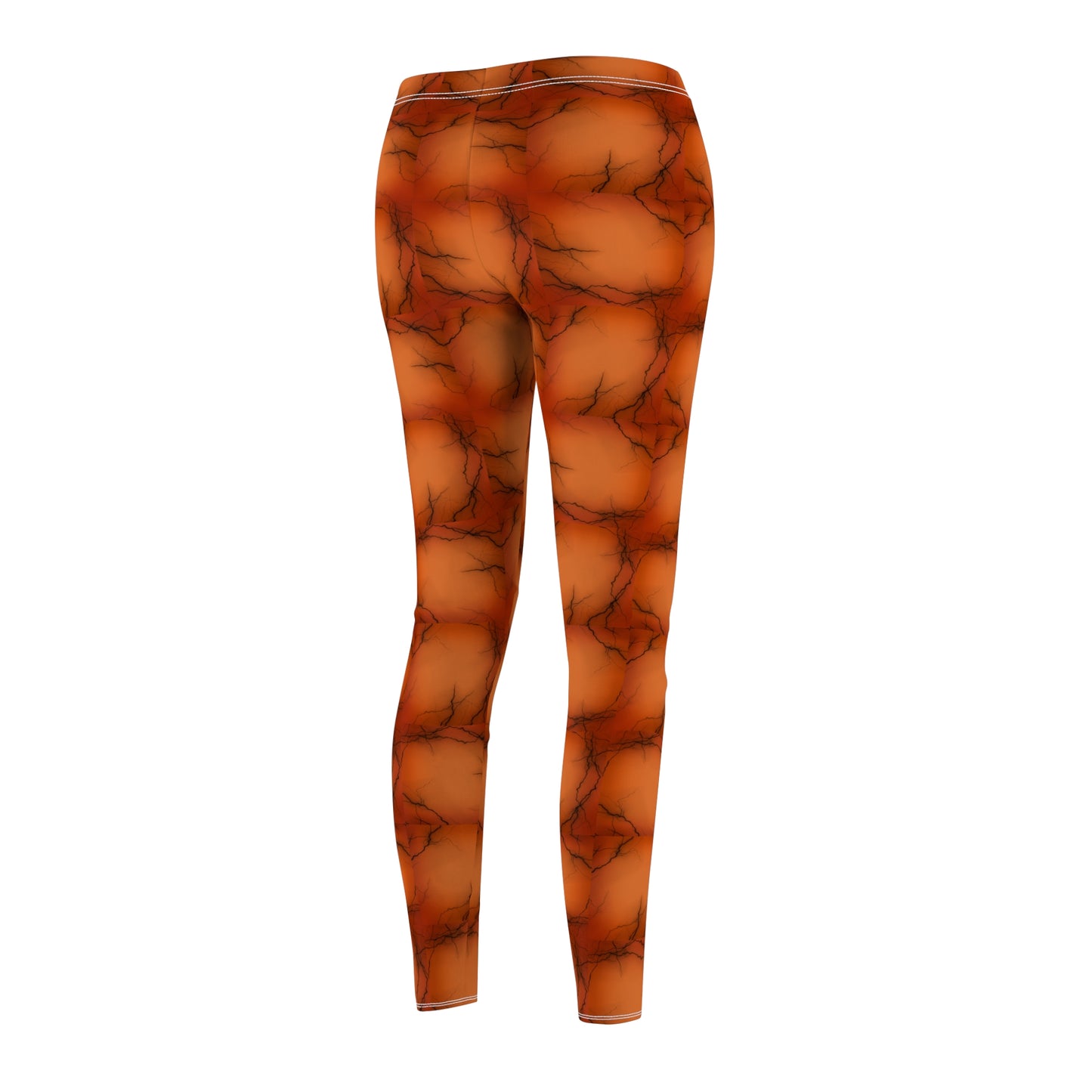 Cranked Orange All-Over Print Leggings Women's Casual Activewear