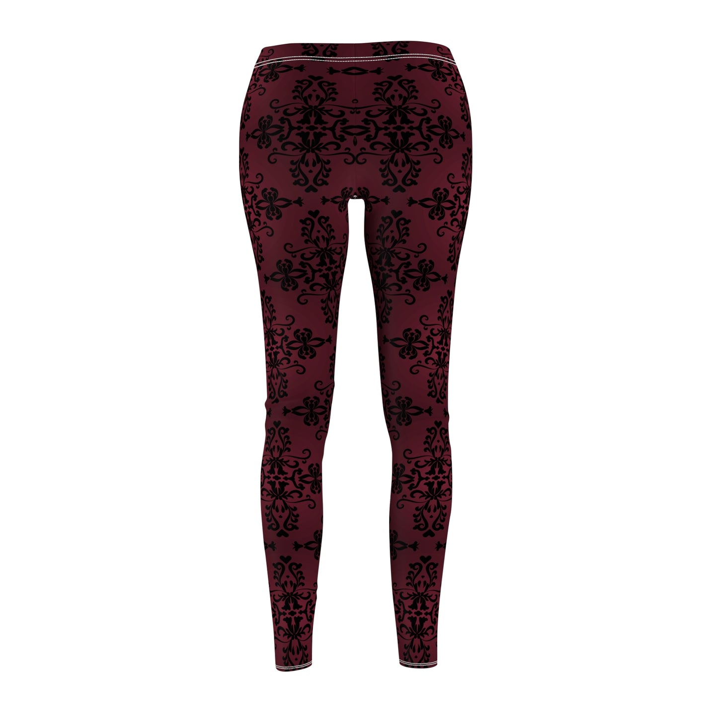 Nightmare Casualties | Dark Red Damask  | All Over Print Women's Casual Gothic Wear