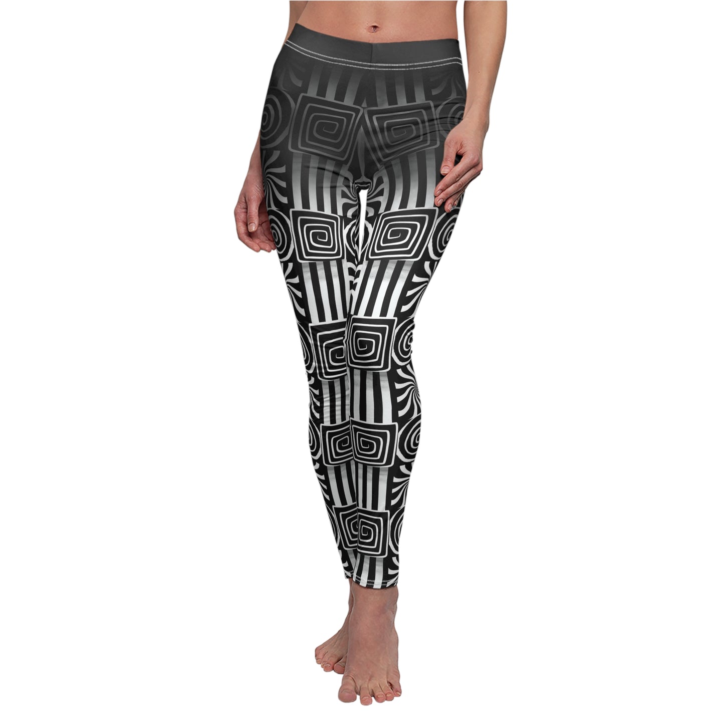 Gothic Swirls All-Over Print Leggings — Women's Casual Activewear
