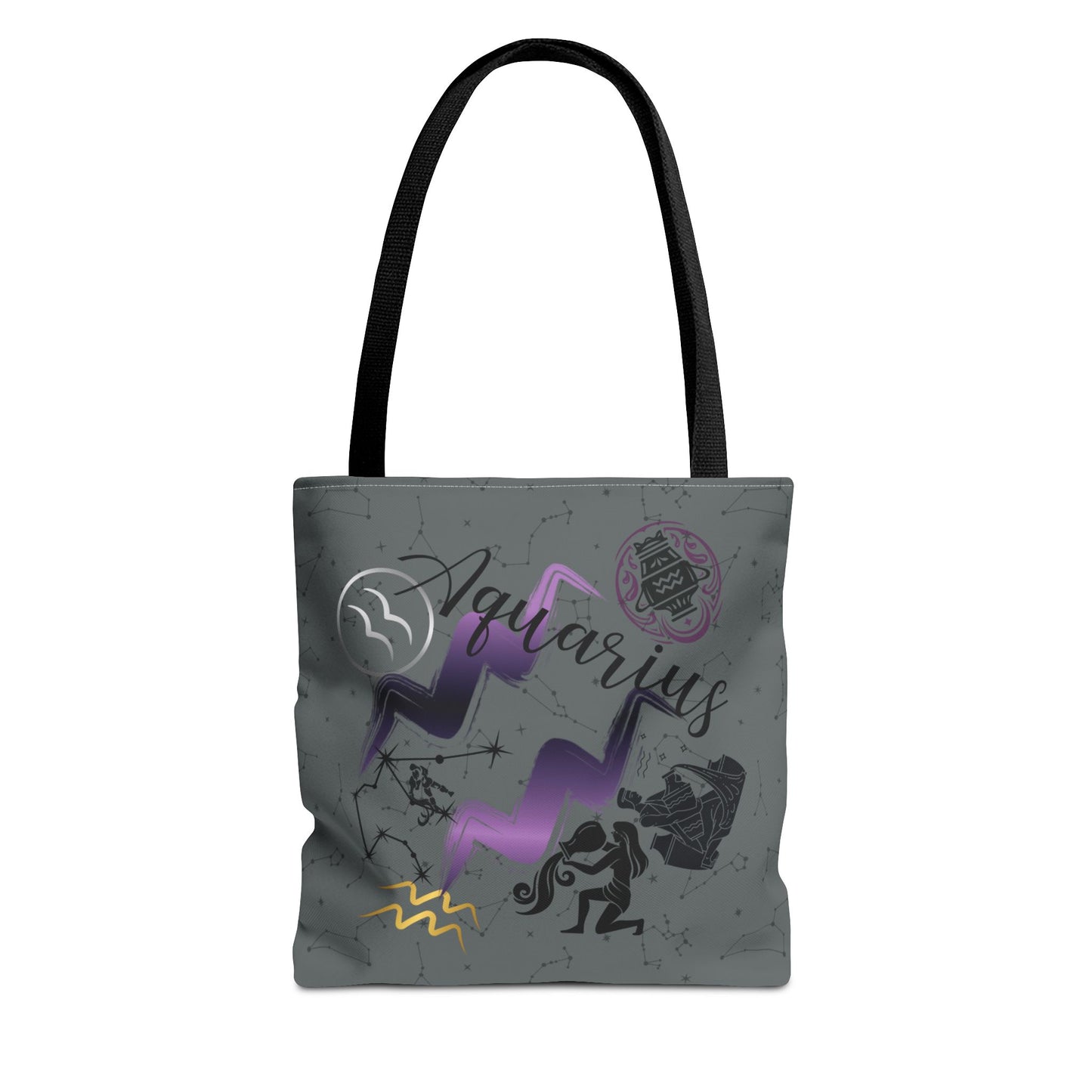 Aquarius Zodiac Tote Bag — Mystic Astrology Collection