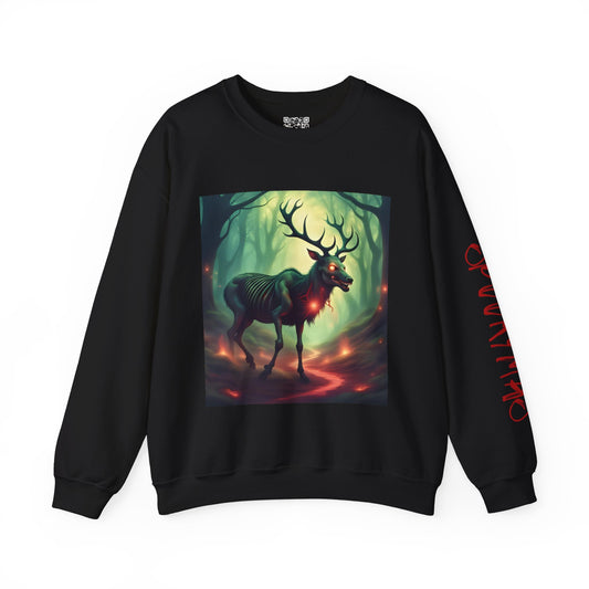 Deerus Demon | Crewneck Sweatshirt - Cozy Ugly Holiday Pullover,
