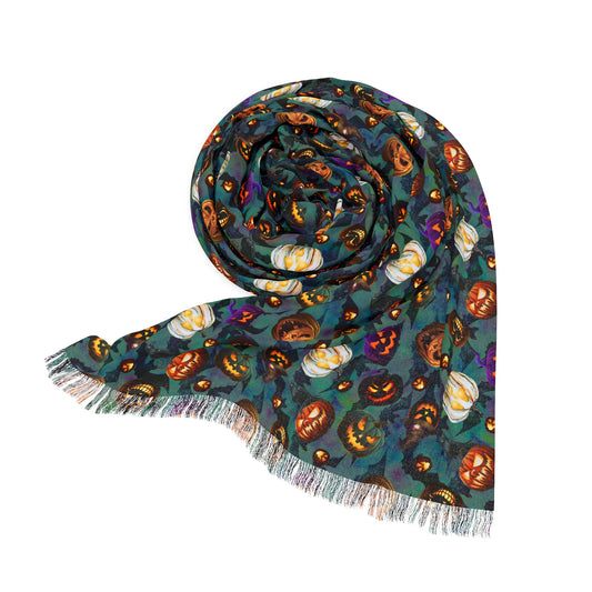 Scary Jacks Light Scarf | Jack-o’-lantern and Bats