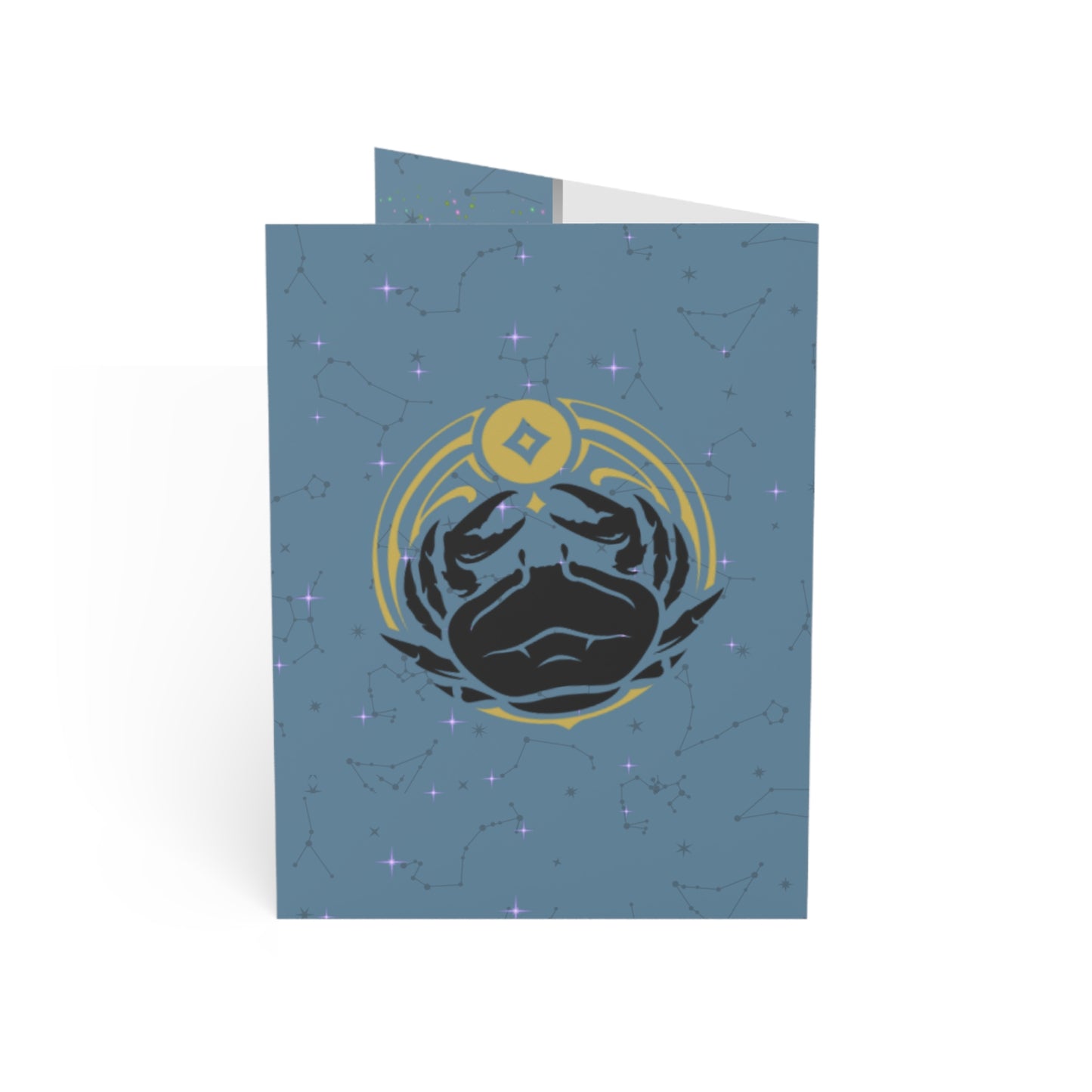 Cancer | Blue | Zodiac Greeting Cards |  (1, 10 pcs)