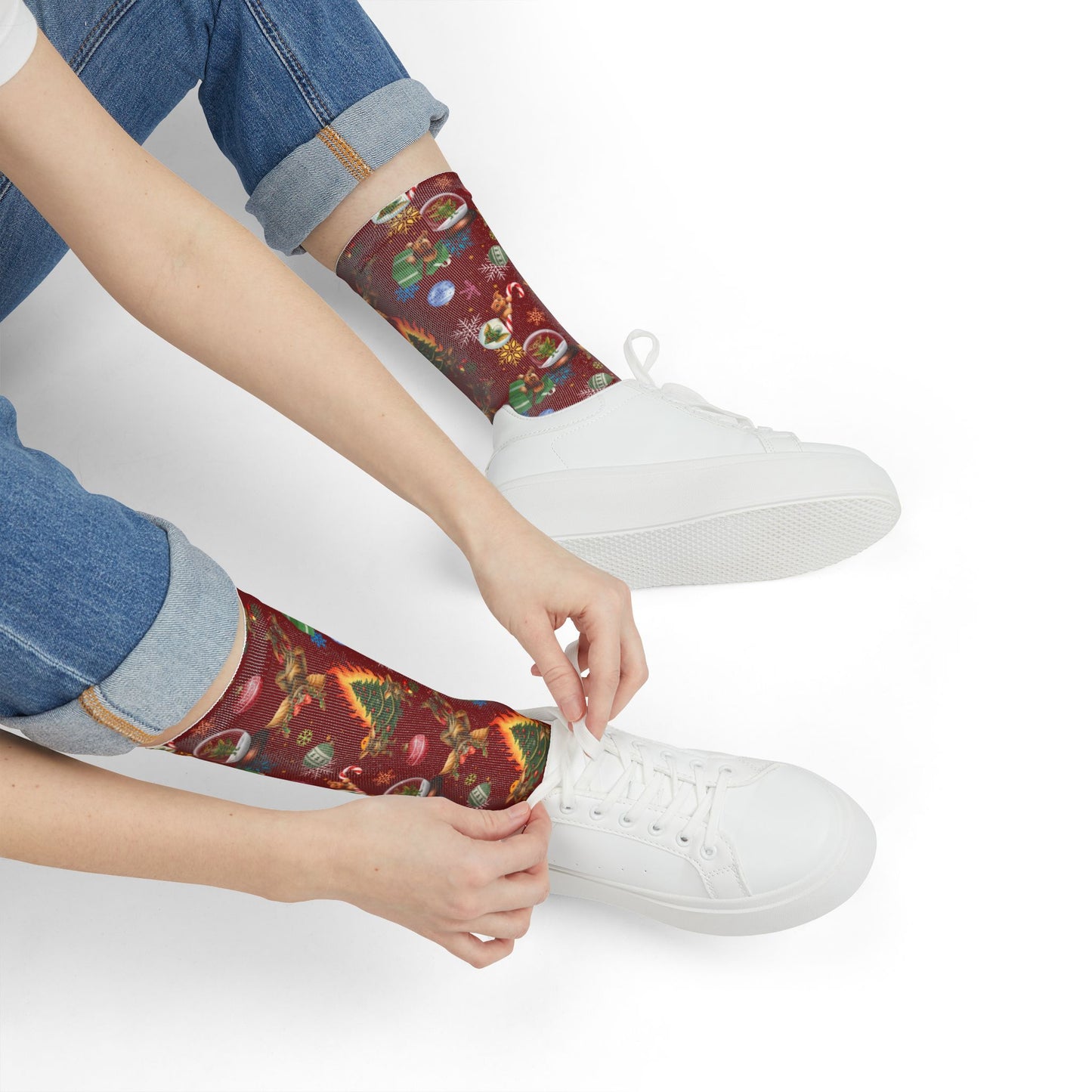 Horror Socks | Twisted Laffy XMas| Recycled Poly Socks | Cozy and Scary