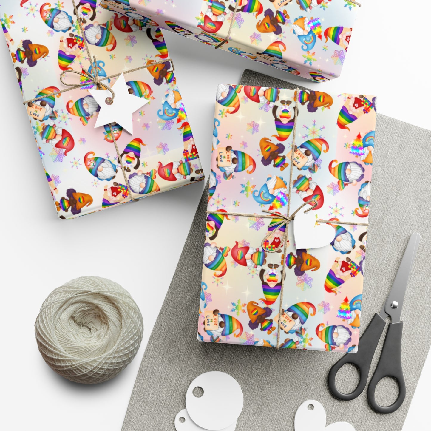 Pride-mas Gnomes | Holiday Wrapping Papers