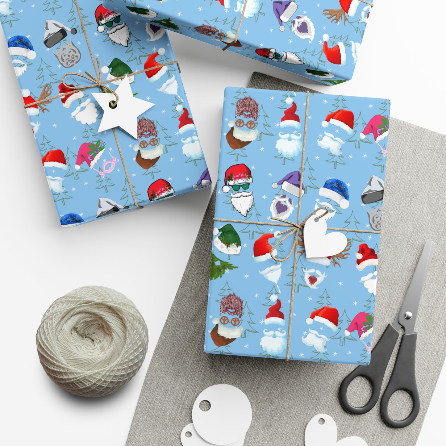 Twelve Joyful Santas | Gift Wrap Papers