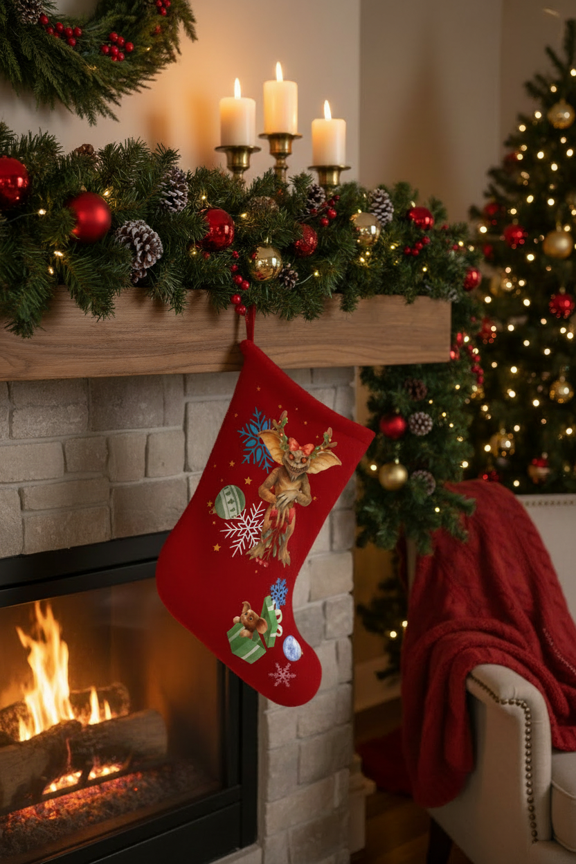 Twisted Laffy Xmas Stocking | Horrific Retro Movie Holiday Stocking