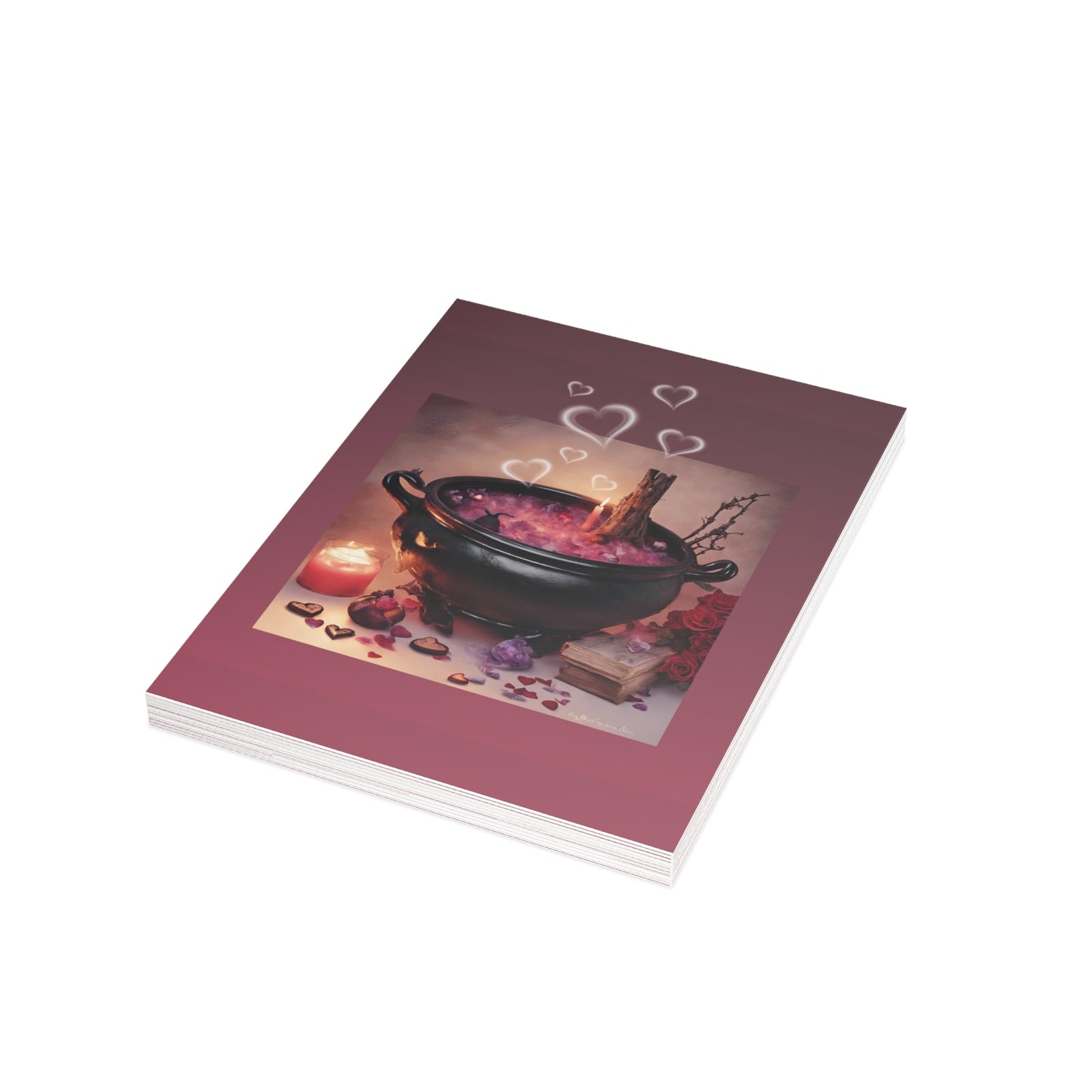Hex Me, I’m Yours Greeting Card — Witchy Cauldron Love Spell (Single or Pack)