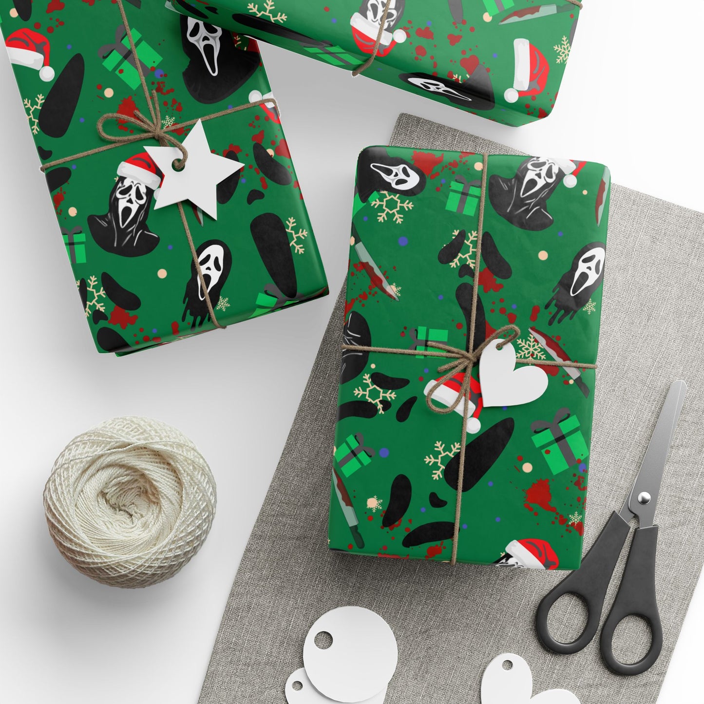 Horror Holidays (Green) | Nightmare Holiday | Wrapping Paper