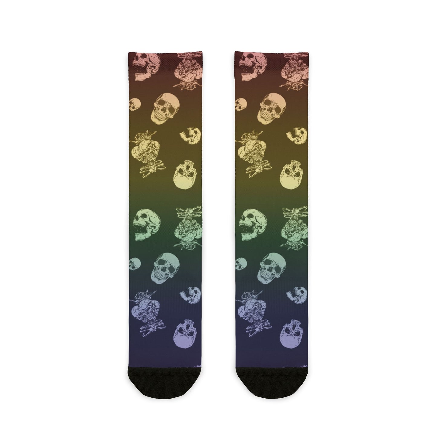 Gay Goth | Skulls n Pride Rainbow | Poly Crew Socks