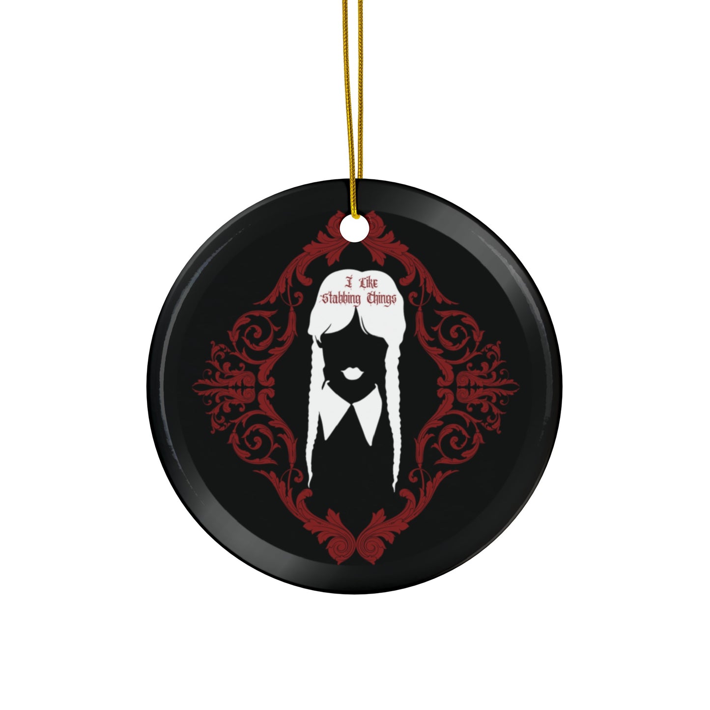 W. Addams | Stabbing Things | Heirloom Ceramic Ornaments (1pc, 3pcs, 5pcs, 10pcs)