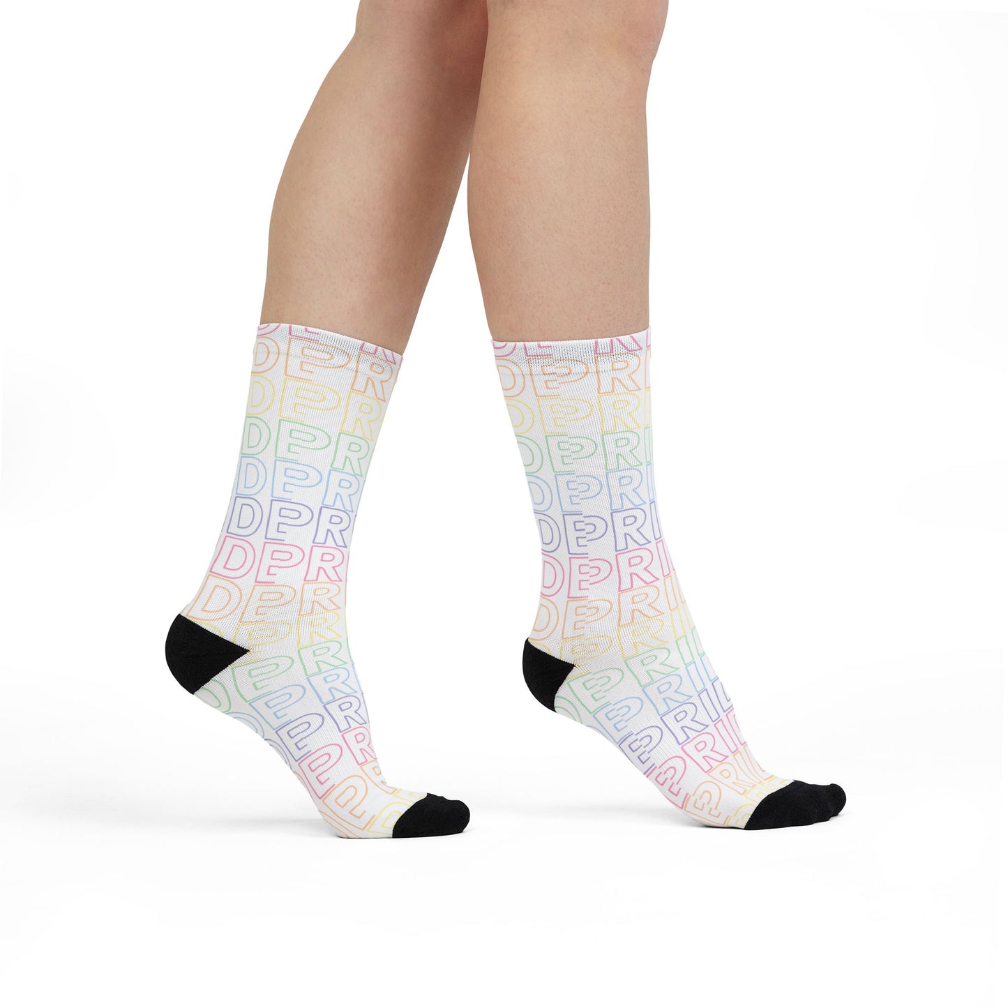 Goth Pride (Rainbow) | Poly Crew Socks