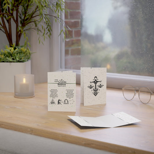 Libra Zodiac Greeting Card | Astrology Design (1, 10 pcs)